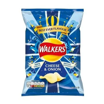 Walkers Cheese & Onion 32.5 X bags