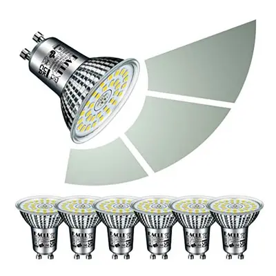 EACLL GU10 3-Brightness Dimmable 10W LED Bulbs 5000K Daylight, Pack of 6, 940lm 125W Halogen Spo