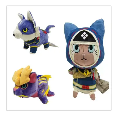 (3Pcs Set) 10" Monster Hunter Rise Stuffed Animal Toys