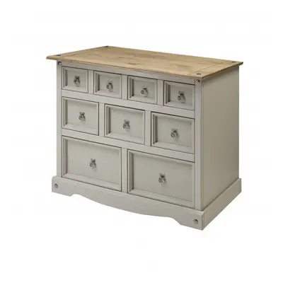 Corona Grey Wax Merchants Chest Sideboard Solid Pine Furniture