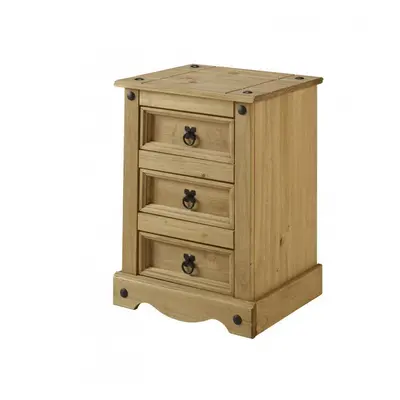 Corona Medium Drawer Bedside Solid Pine Bedroom Furniture