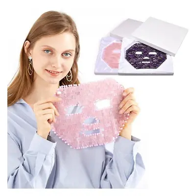 Pink Crystal Eye Mask Hand Made Eye Curtain Crystal Sleeping Mask Rose Quartz Cold Therapy Facia