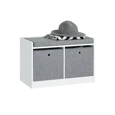 SoBuy Storage Shoe Bench with Seat Chest with Baskets,FSR65-K-DG