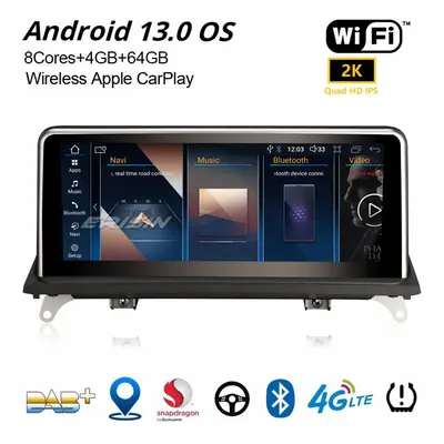 Erisin Qualcomm 10.25" IPS Android BMW X5 E70 X6 E71 CCC GPS DAB+ Car Stereo CarPlay DSP WiFi 64