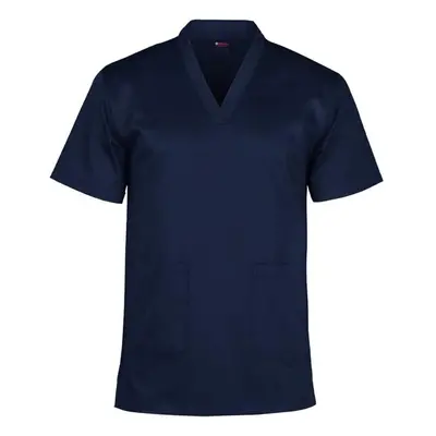 (Navy, 6XL) Medical TOP & TROUSER SCRUB SET 100% Cotton scrubs