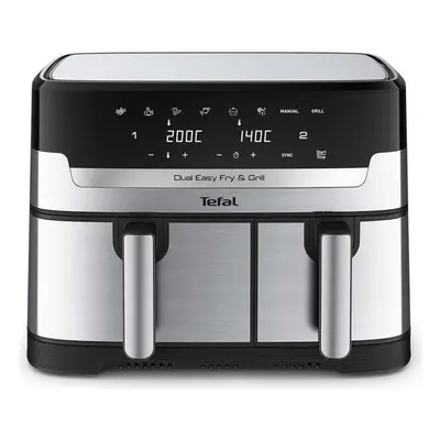 Tefal Easy Fry EY905D40 8.3L Dual Air Fryer & Grill - Silver