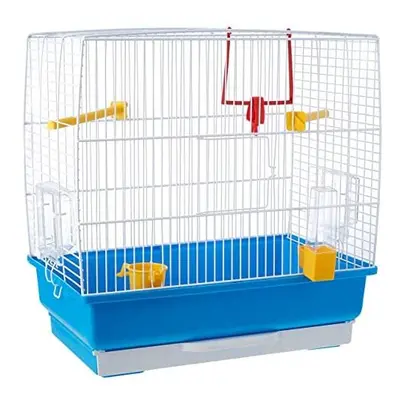 Ferplast Rectangular Cage for Small Exotic Birds and Canaries REKORD Cage for Birds, Complete Wi