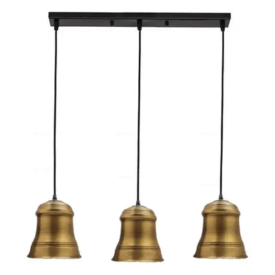 (Modern Industrial Light Chandelier Cluster Pendant Light (Yellow Brass)Lampshade Fitting UK(Bul