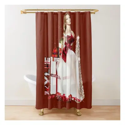 Shower Curtains Kylie Minogue - Christmas - Santa Baby - Designed by PopRetroDisco for Bathroom 