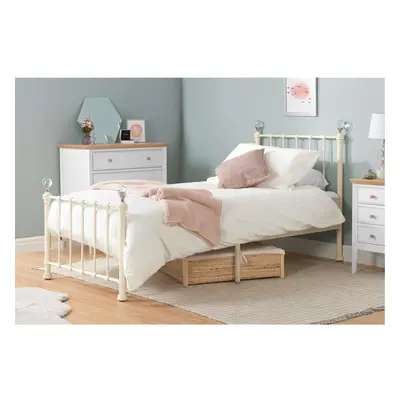 Jessica Crystal Cream Ivory Single 3ft 90cm Metal Bed Frame