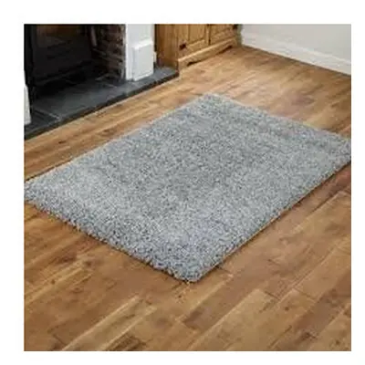 Abaseen Shaggy Rug Silver Grey size x cm