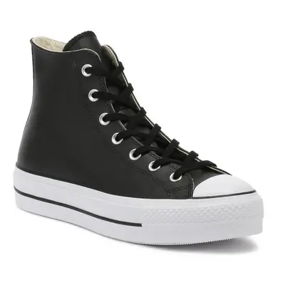 (UK 5) Converse Chuck Taylor All Star Womens Black Lift Clean Hi Trainers