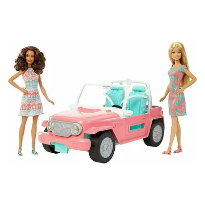 BARBIE Playset JEEP Cruiser Convertible Car with BARBIE DOLLS FPR59