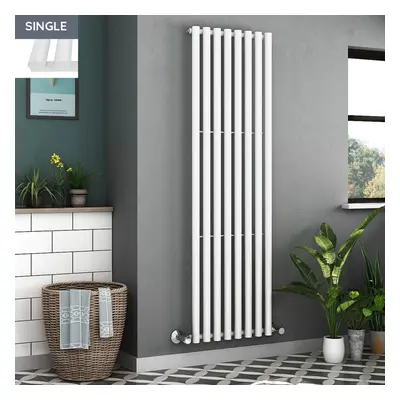 Voss x 545mm White Single Oval Tube Vertical Bathroom Toilet Home Radiator