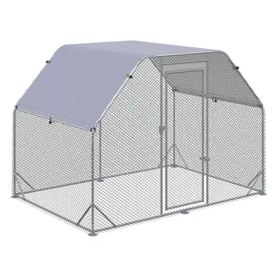 PawHut Chicken Run W/ Roof, Walk In Chicken Coop for Chickens, Hen House