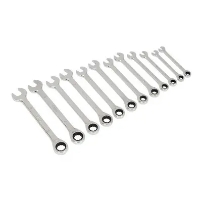 Sealey Siegen S0634 12pc Ratchet Combination Spanner Set - Metric