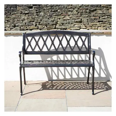 Cast Aluminium Bench - Black