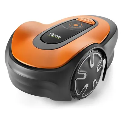 Flymo EasiLife GO Robotic Lawn Mower - Cuts Up to sq m, Ultra Quiet Mowing, Manicured Lawn, Blue