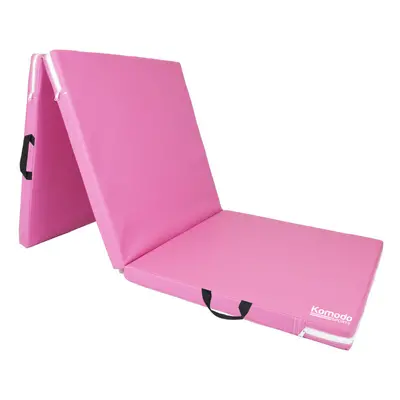 (Pink) Tri Folding GYM MAT Yoga Exercise Floor