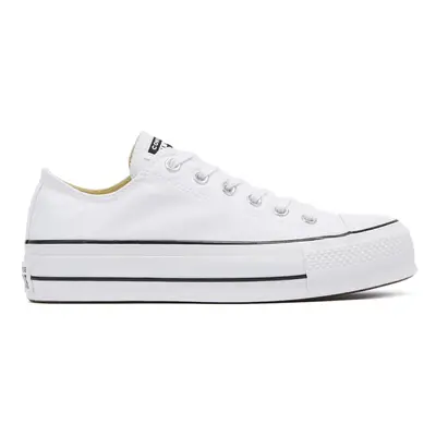 (UK 4) Converse Chuck Taylor All Star Lift Womens White Ox Trainers