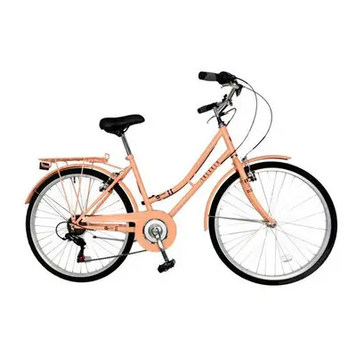 Aurai Trekker Ladies Heritage Bike 26" Wheel Speed Peach