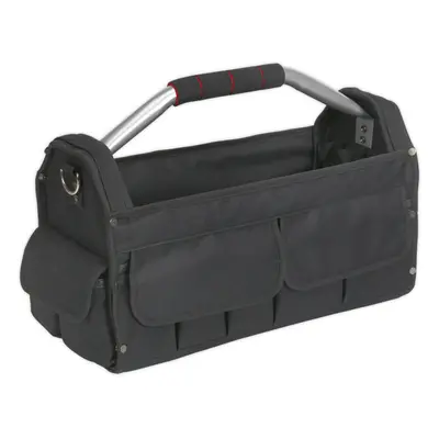 485 x x 350mm Open Tool Bag - BLACK - Pocket Rigid Base & Carry Handle