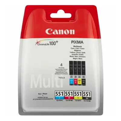 Canon 6509B009 (551) Ink cartridge multi pack, 4x7ml, Pack qty