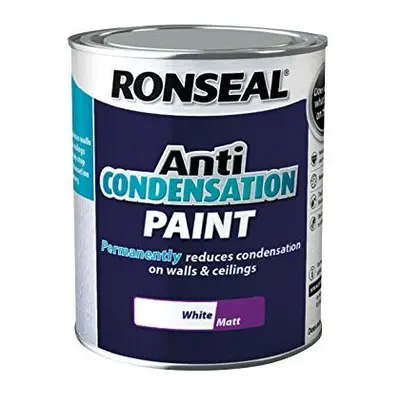 Ronseal ACPWM25L Anti Condensation Paint White Matt 2.5 Litre, 2.5L