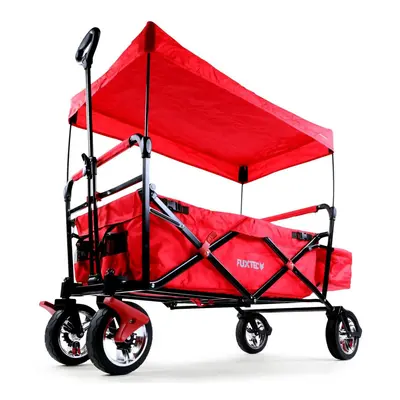 (Red) FUXTEC Folding Wagon / Foldable Wagon / Trolley / Hand Cart CT-500