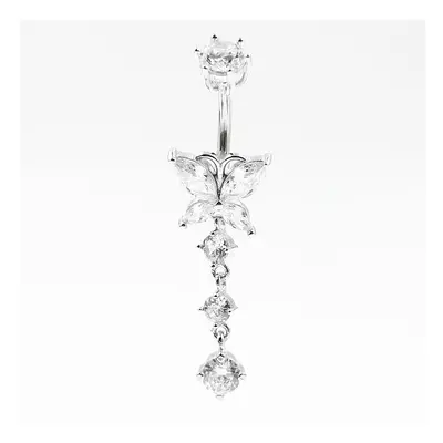 925 sterling silver belly button ring heart cubic zircon navel belly piercing jewelry