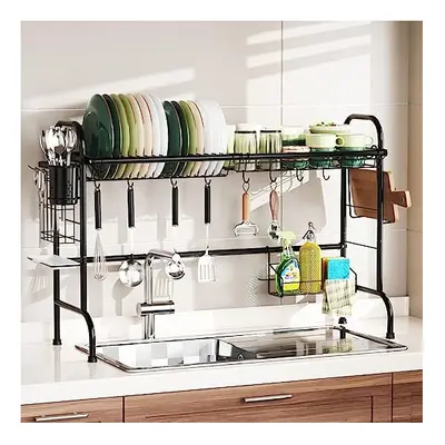 Over Sink Dish Drying Rack, 2-Tier Stainless Steel Dish Drying Rack, Multifunctional Over Sink D