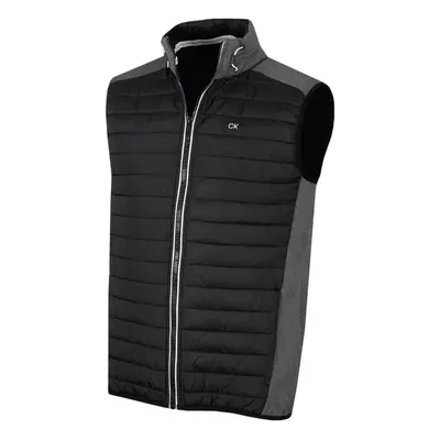 (S, Charcoal/Black) Calvin Klein Mens Hybrid CK Insulate Lightweight Gilet