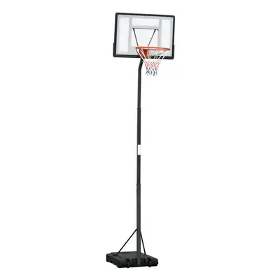 HOMCOM Basketball Hoop Freestanding 255-305cm Height Adjustable Stand w/ Wheels