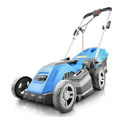 Hyundai 1600w 230v Corded Electric Rotary Lawnmower With Rear Roller, 38cm Cutting Width, Mulchi