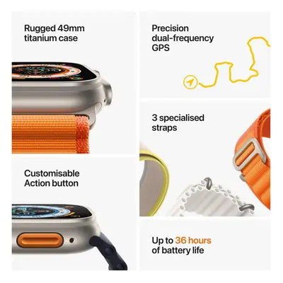 Apple Watch Ultra 49mm Titanium Orange Alpine Loop