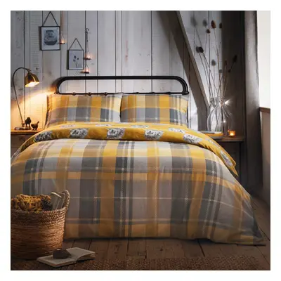 Colville Check Duvet Cover Ochre Super King