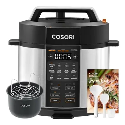 COSORI Pressure Cooker 5.7L, 9-in-1 Multi Cooker, Recipe Book, Steamer, Rice & Slow Cooker, Saut