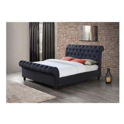 Charlton Double Bed - Charcoal