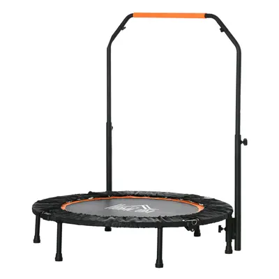 HOMCOM 40" Foldable Mini Fitness Trampoline w/ Foam Handle, Orange