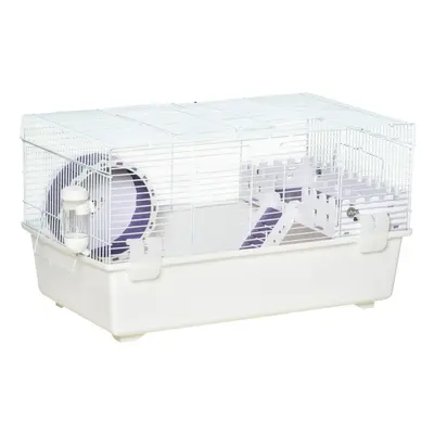 PawHut Tier Hamster Cage Rodent House with Exercise Wheel Water Bottle Ladder