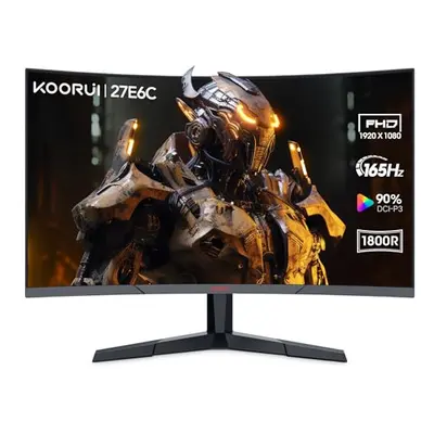 KOORUI Inch Computer Monitor FHD 1080P Gaming Monitor 165Hz VA 1800R Monitors with Ultra-Thin, H