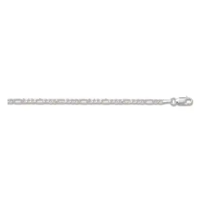 (24 Inch) Sterling Silver Light Figaro Chain Necklace - 2mm Thick - Various Lengths - 16, 18, 20