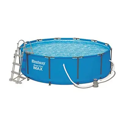 Bestway Round Frame Swimming Pool with Filter, Steel Pro Max, 12ft