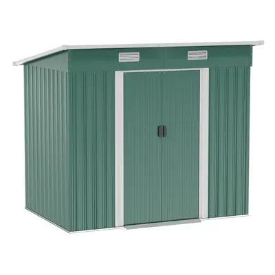 Outsunny x 4ft Outdoor Garden Storage Shed for Backyard Patio Green