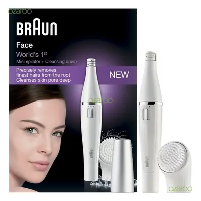 Braun Womens Face Mini Facial Battery Epilator and Facial Cleansing Brush