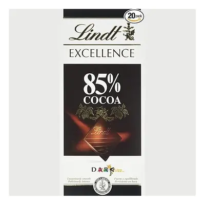 20 X Lindt Excellence Percent Dark Chocolate Bar, g