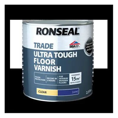 Ronseal Trade Ultra Tough Floor Varnish Clear (2.5L Gloss)