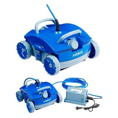 AREBOS Automatic Pool Robot | Pool Runner for pools up to max. mÂ³ | Pool Vacuum Cleaner Floor C