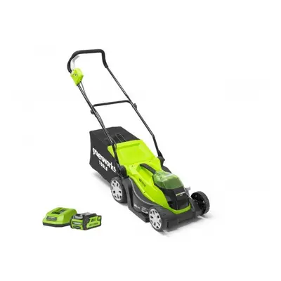 Garden Equipment - Greenworks G40LM35K2X 35cm Cordless Rotary Mower c/w 2ah Battery & Charger