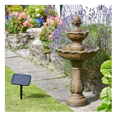 Kingsbury Stone Effect tier Cascade Fountain Solar Garden Water Feature